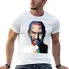 Steve Jobs Portrait Steve Jobs Painting Tshirt Holiday Casual Short Sleeve Top