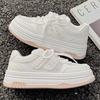 Little White Shoes Women's Popular Thick-soled Heightening Shoes 2025 New Spring and Autumn Net Shoes Women's Breathable Thin Sports and Leisure Shoes