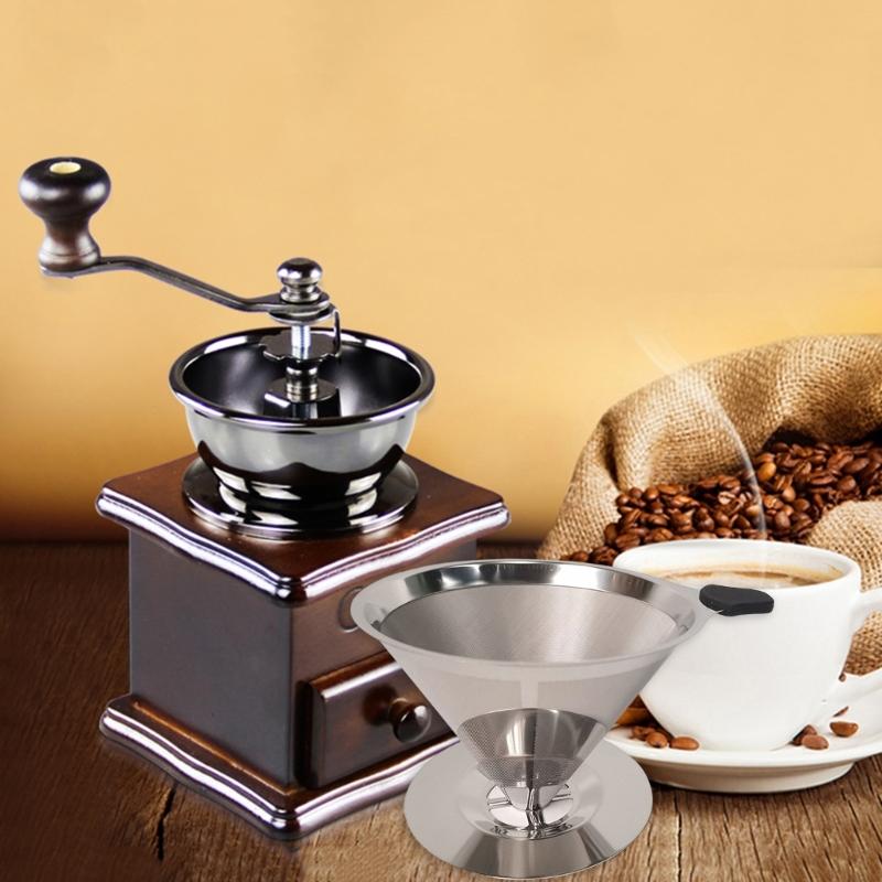 800 Meshes Double Layer Coffee Filter Durable 304 Stainless Steel Coffee Strainer Double Layer Filter For Flavor