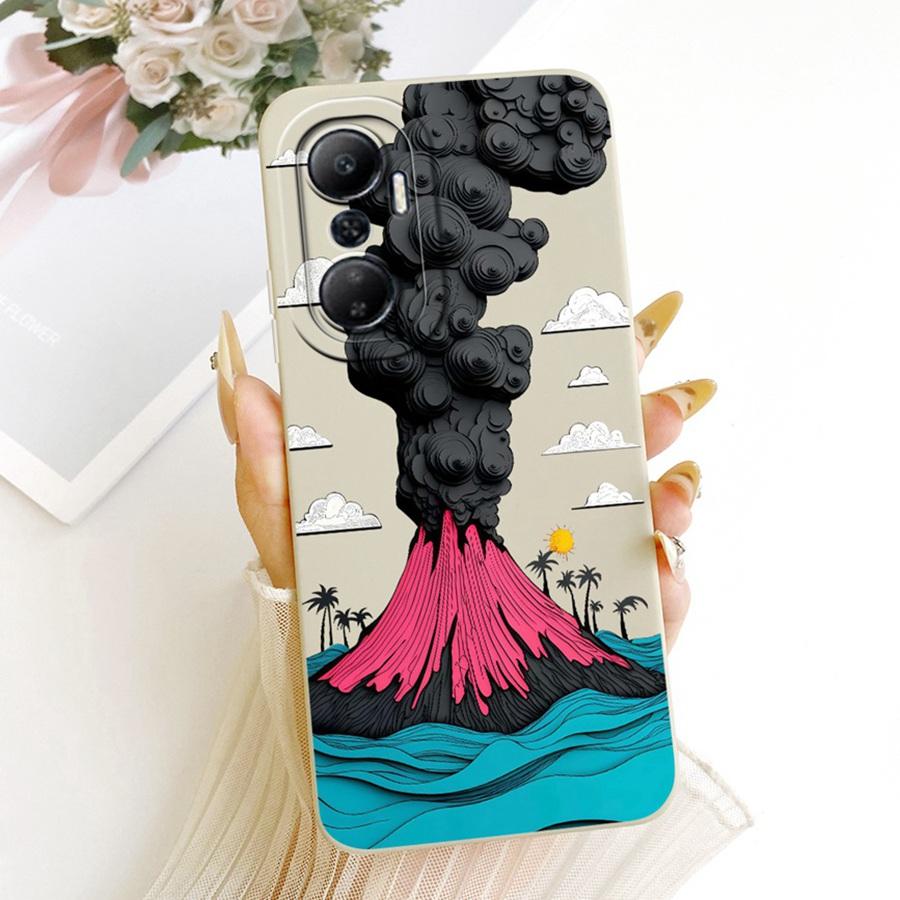 Mode Målat Skydd För Infinix Hot 20 Hot20i Fodral Mjukt Skydd Funda Mjuk Bumper För Infinix Hot 20 Play Hot20 blomma Coque