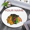 Custom Name,Chicago Blackhawks Pattern Round rug,Carpet Rug for Living Room Bedroom Playroom ,Non-slip Floor Mat,Holiday Gifts and Birthday Gifts.