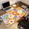 Retro Floral Print Mouse Pad Large Xxl Computer Office Game Table Mats Rubber Antislip Gaming Keyboard Mousepads Long Desk Pads