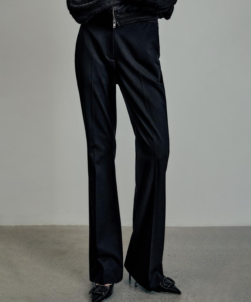 LMOOD WOMEN Jeanne Flare Slacks Black