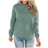 Ladies Hooded Plaid Print Long Sleeve Sweatshirt Loose Women Drawstring Sweatshirt