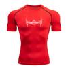 Men's Quick Dry Compression Gym Workout T-Shirt, Black White Thunder Dark Art Print Athletic Short Sleeve Fitness Top for Running Training Sports