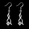 Hoge kwaliteit 925 Sterling Zilveren Oorbellen mode Sieraden elegante Vrouw kristal Druppeloorbellen Kerstcadeaus