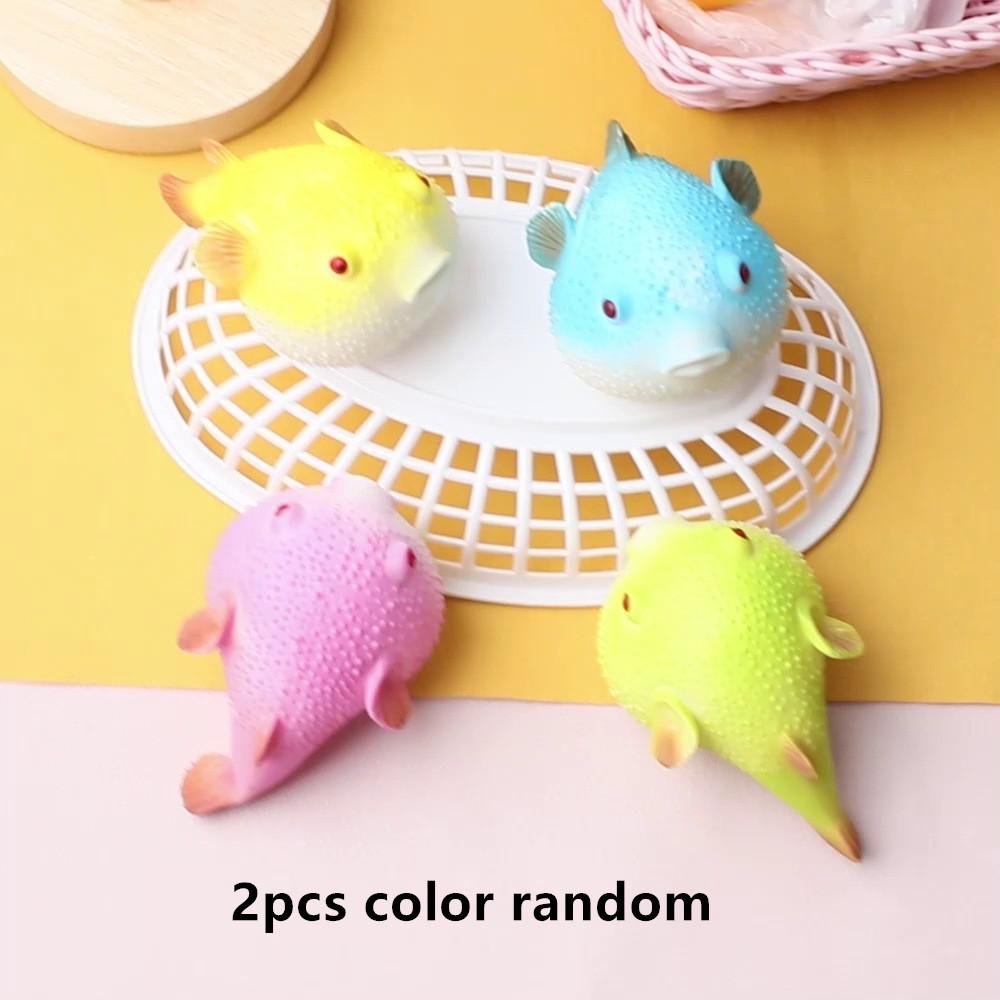 Novelty Squishy Fish Stress Ball Funny Stretch Squeeze Fidget Toy for Kids & Adults Prank Gift for Fool's Day