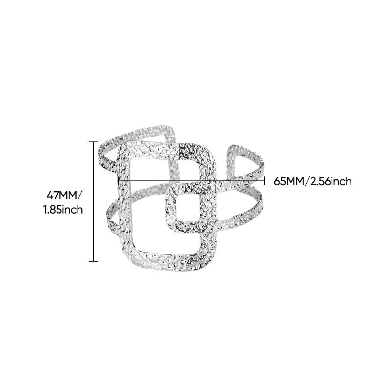 New stainless steel simple wide version open bracelet street hip hop exaggerated gold-plated bracelet