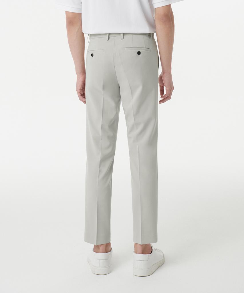 MUSINSA STANDARD Tapered Hidden Banding Crop Slacks [Dusty Cream]
