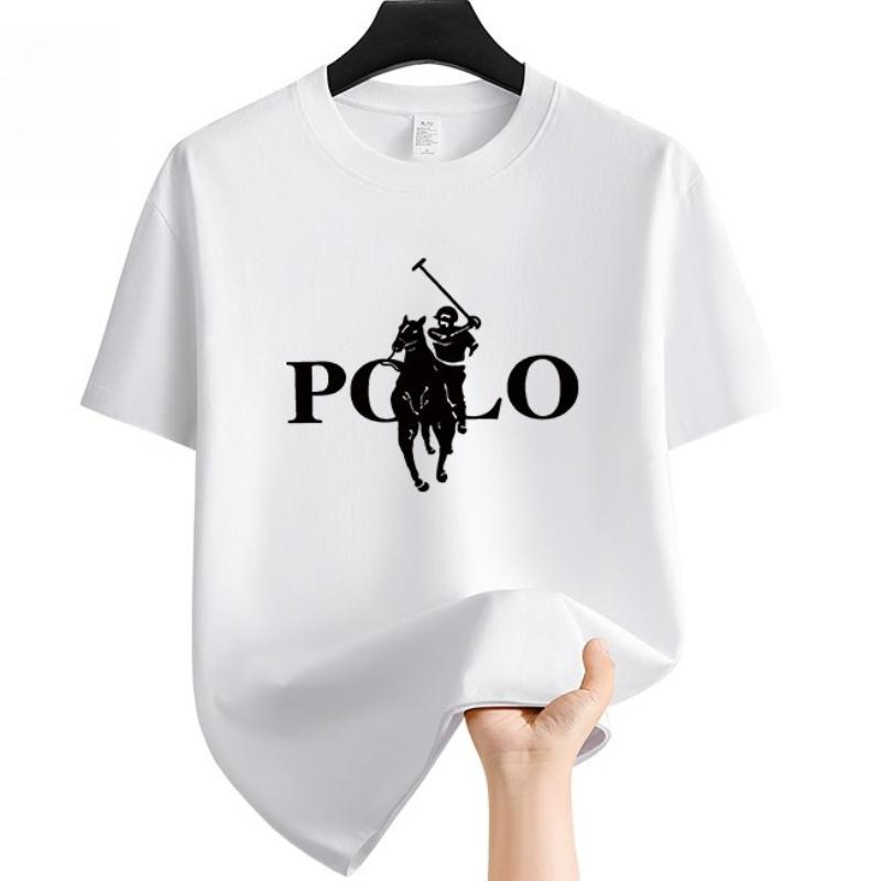 Summer Fashion Men's Clothes Business Casual Short-sleeved T-shirt Loose Versatile Crew Neck Top Breathable Cotton T-shirt