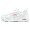 Skechers Sport Fabric Synthetic Leather Comfortable Low-Top Casual Shoes Women Sneakers White Teal 149567-WMLT