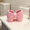 1pc Creative Bow Pen And Toothbrush Holder | Plastic, Freestanding, Ideal For Bedroom And Bathroom Decor, Bathroom Accessories