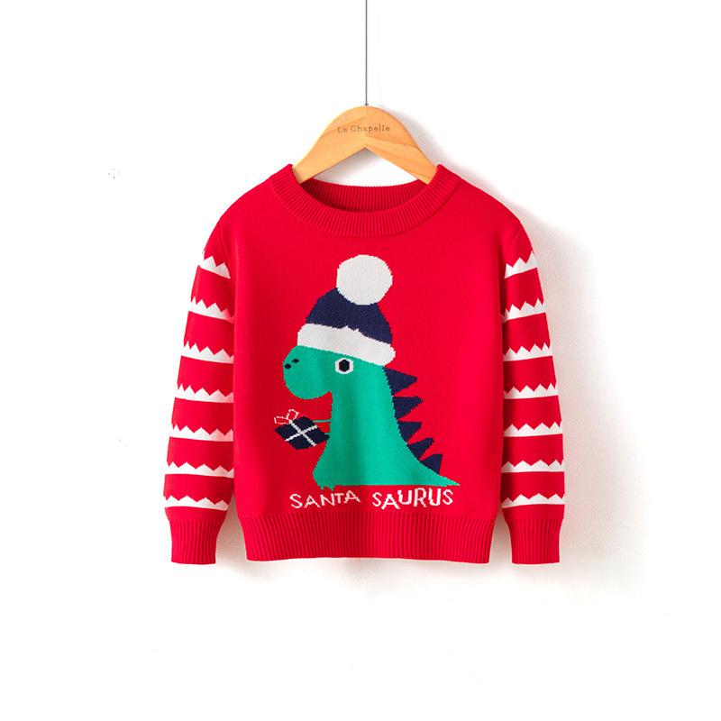 New Christmas Reindeer Sweaters for Children, Autumn and Winter Knitted Sweaters for Boys, Girls and Babies