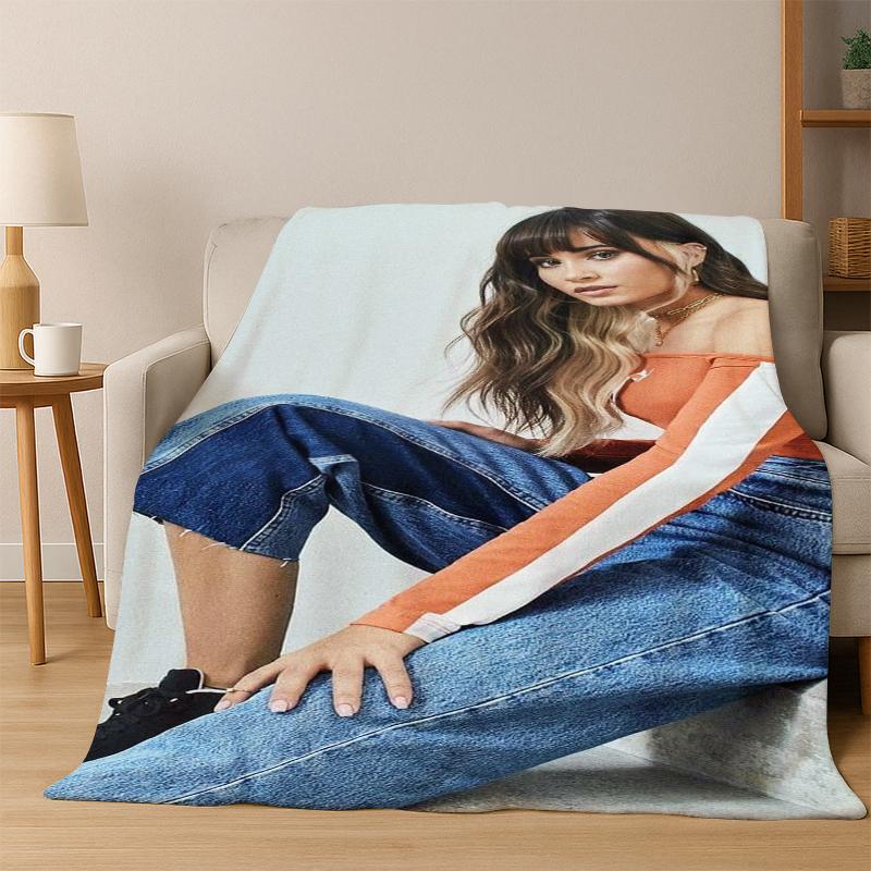 Cute Aitana Spanish Singer Flannel Blanket Soft Warm Blanket Throw Blanket for Bedroom Living Room Bed Travel Picnic Gift Kids