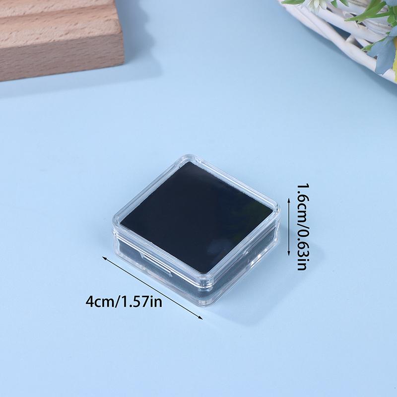 Black White Jewelry Display Box With Foam Pad Bare Stone Gem Storage Container Case Glass Beads Organizer Packaging Box