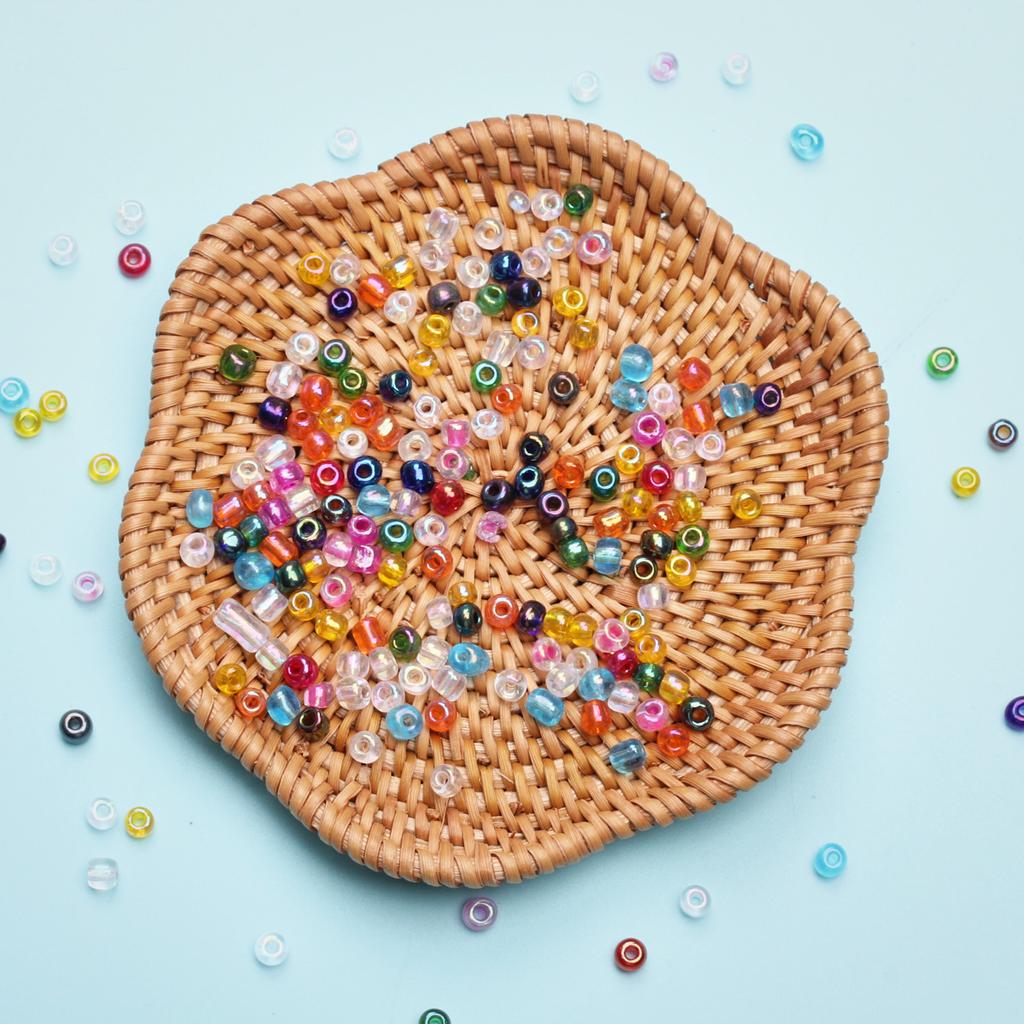 150-1000 cuentas espaciadoras sueltas para hacer joyas, colgantes de 2-4 mm, cuentas de vidrio de colores.