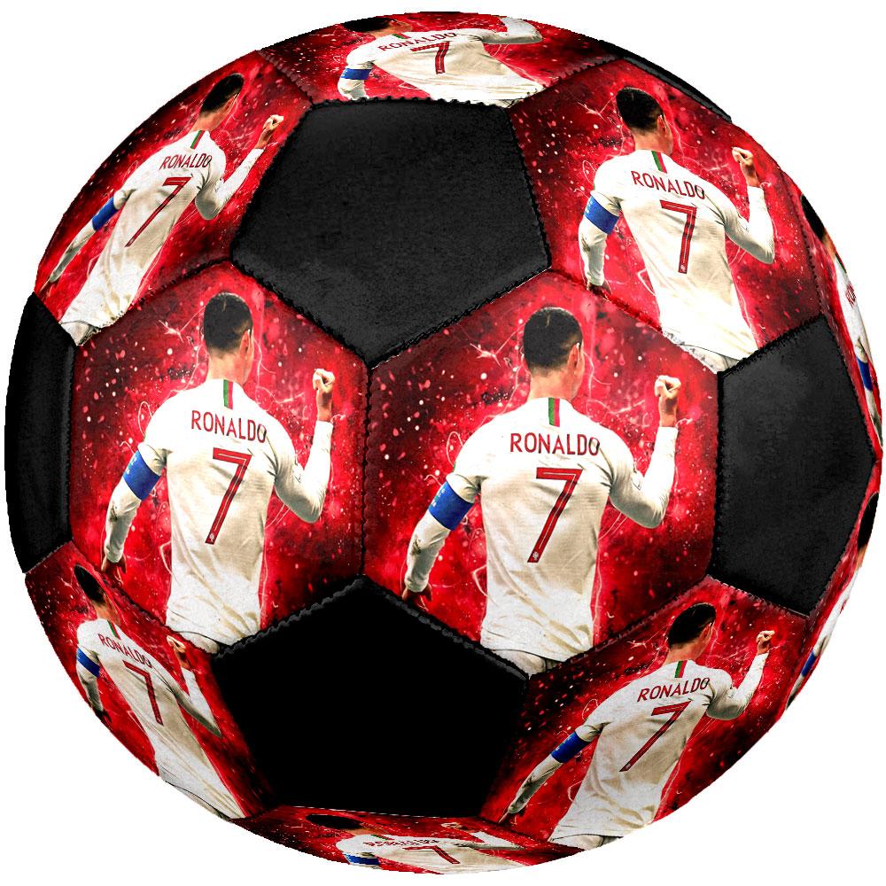 CR7 Print Size5 Soccer Ball, Colorful, Suitable for All Ages, Machine-stitched, PVC Material, Competition Grade,durable and High Bounce