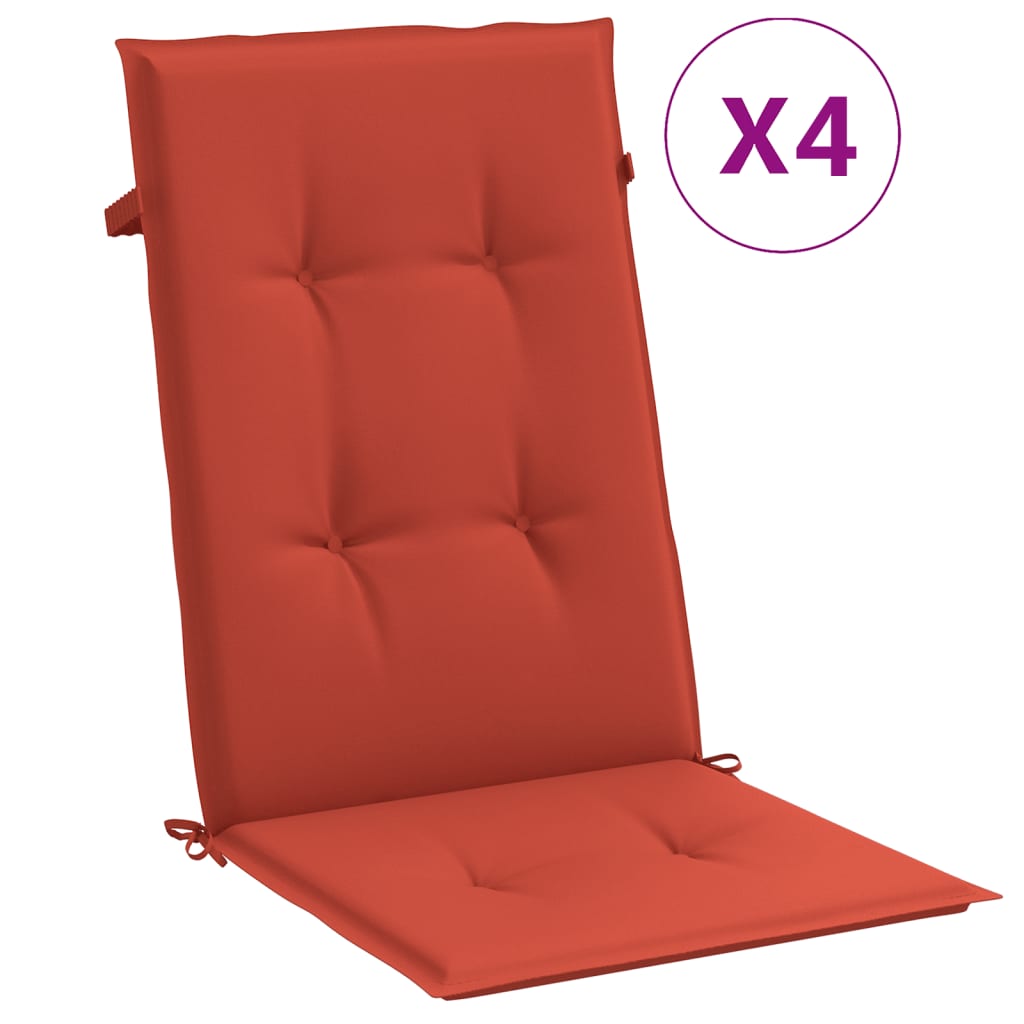 Hochlehner Cushions 4 pcs Melange Red 120 x 50 x 4 cm Fabric