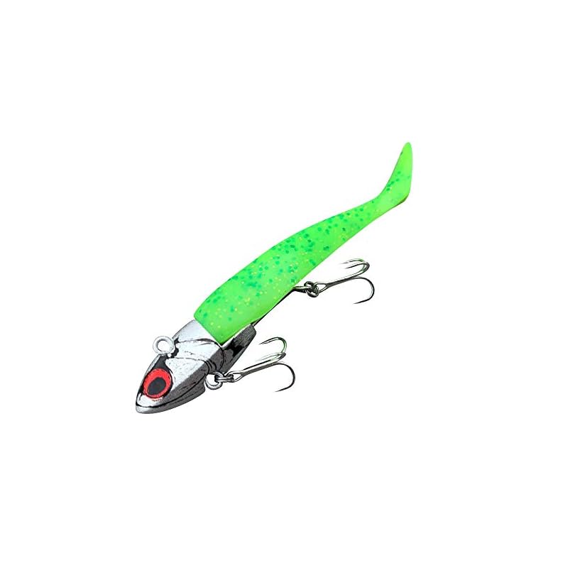 COREMAN VJ-16 Vibration Jig Head, Silver Head/Panic Green