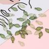 Acrylic Beads Green Transparent Leaf Shape Beads Leaf Shape Charms Leaf Shape Beads Women