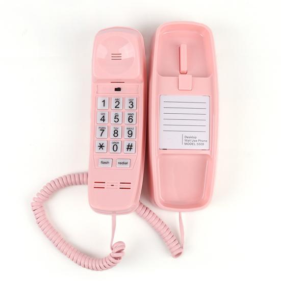 Telefono Fisso Volume Regolabile Telefono Fisso con Pulsanti Grandi Ufficio Domestico Cablato Montaggio a Parete Telefono da Scrivania con Luce Indicatrice