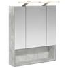 Bathroom Mirror Cabinet with Shelf Concrete Grey 60 X 14.5 X 70 Cm