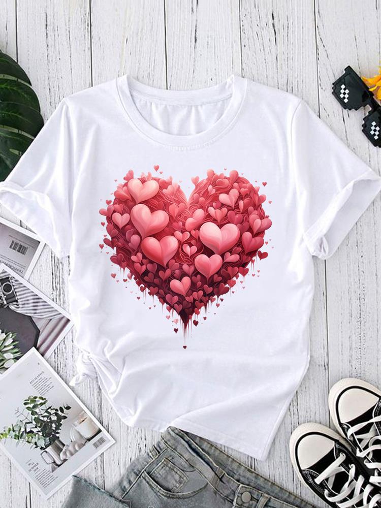 (Asian Size) star trend cute Short Sleeve T shirt Printed T-shirts O-neck Casual Clothing Fashion Female Women's Top Graphic Tee