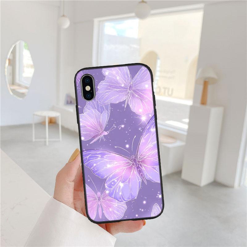 LO26 Colorful Butterfly Soft Shell Phone Case for OPPO A3 Pro A72 A74 A76 A77 A77S A78 A79 A94 A95 A18 A40M A58