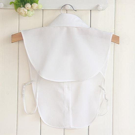 Rhinestone Fake Collar Detachable Chiffon Dickey False Collar with Adjustable Straps Half-Length Fake Shirts Collar for Festive Party Dating Wear