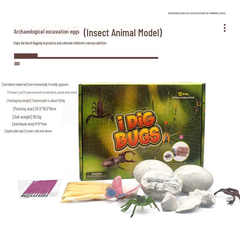 New Animal Excavation Discovery Set: Ocean & Grassland Insect Exploration Toys for Kids