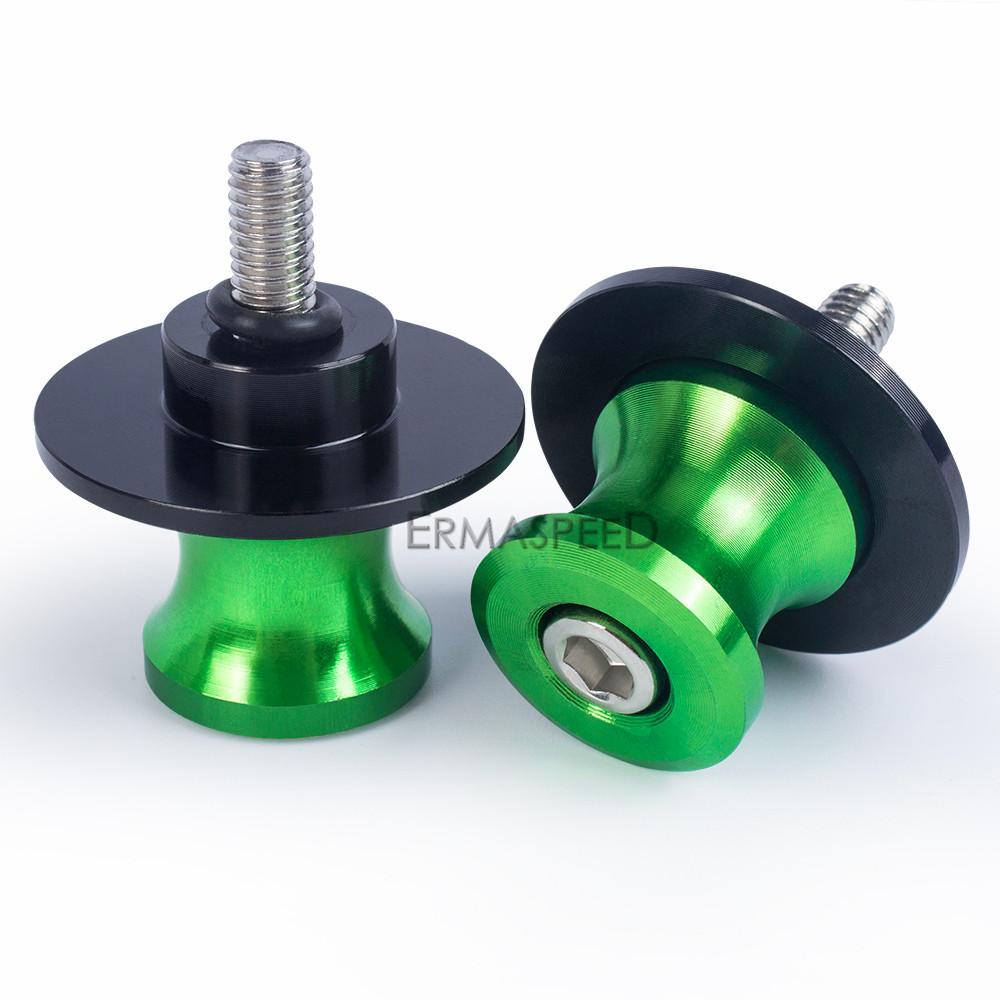 2Pcs 6MM 8MM 10MM Universal Motorcycle Swingarm Spools Sliders CNC Swing Arm Stand Screws for Motorbike Street Sport Dirt