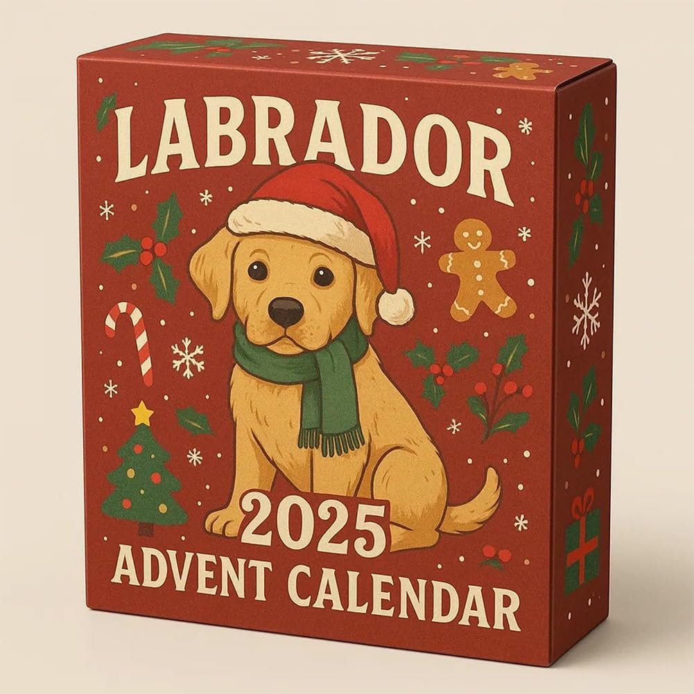 Ornements Acryliques 3D Intemporels à Collectionner sur le Thème des Chiens Calendrier de Noël Chien Calendrier de l'Avent Labrador Festif Pour Arbre de Noël