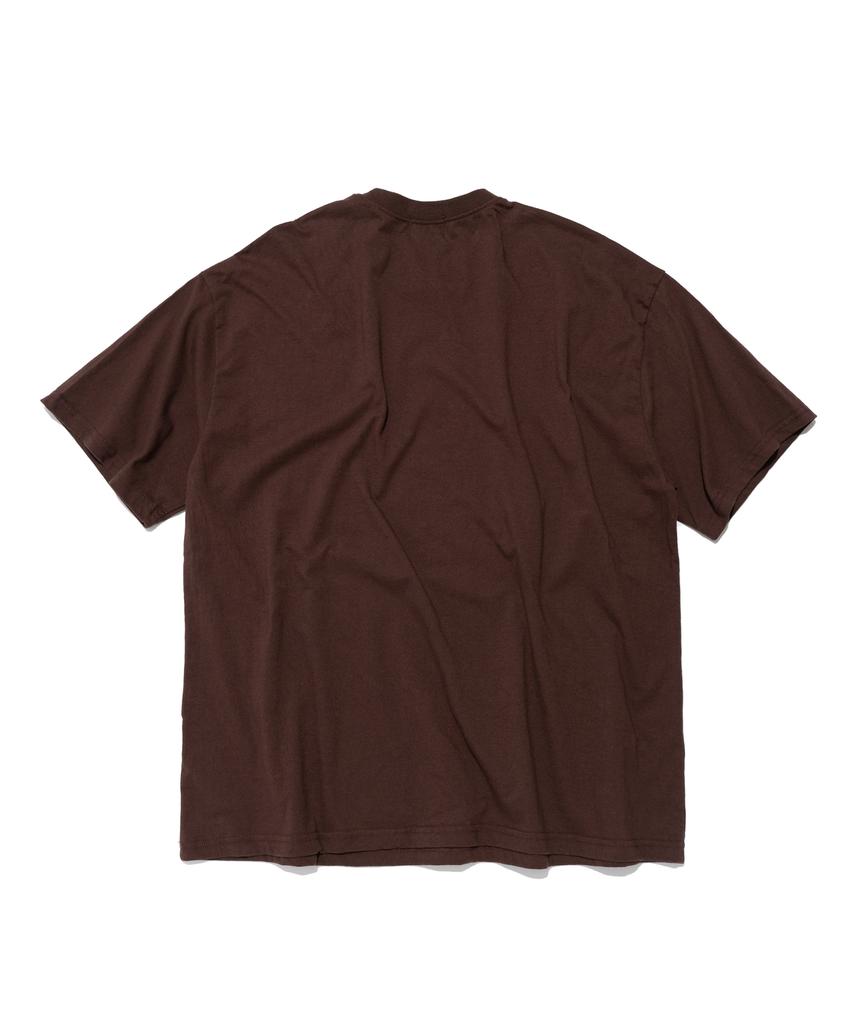 Wogseuaenko Layered Washed Short Sleeve T-Shirt (Brown)