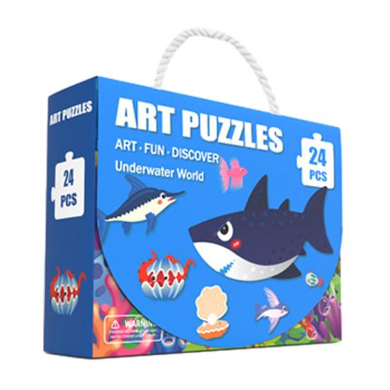 Yousheng 24/48/60Pcs/Set Cartoon Jigsaw Puzzle Toy Animal Vehicle Dinosaur Preschool Leaning Puzzle Game Toddlers Boys Girls Educational Floor Puzzle