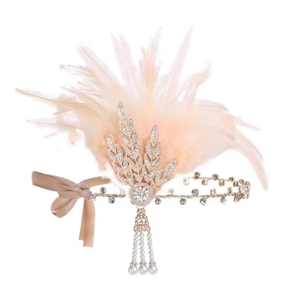 Diamond Detail Flapper Headpiece 1920s Style Headdress Trendy Hair Band  Vintage Party