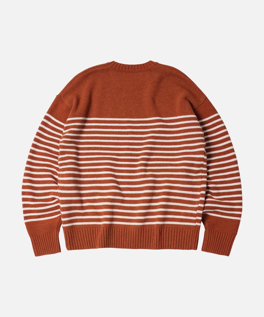 FRIZMWORKS Wool Stripe Relax Knit _ Brick