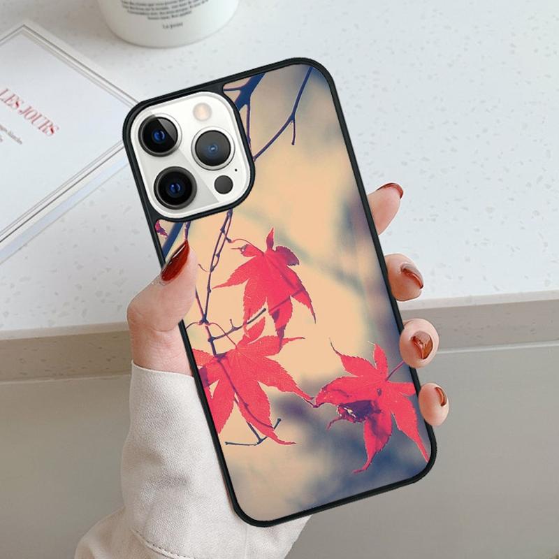 Autumn Falling Leaves Maple Phone Case For iPhone 17 Air 11 12 13 14 15 16 Pro Max Cover For iPhone 17 Air Max Plus