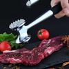 Dual-Sided Meat Tenderizer Dishwasher Safe Kitchen Mallet Hammer Tool with Soft Handle Manual Metal Pounder for Tenderizing Chicken Steak Beef Pork