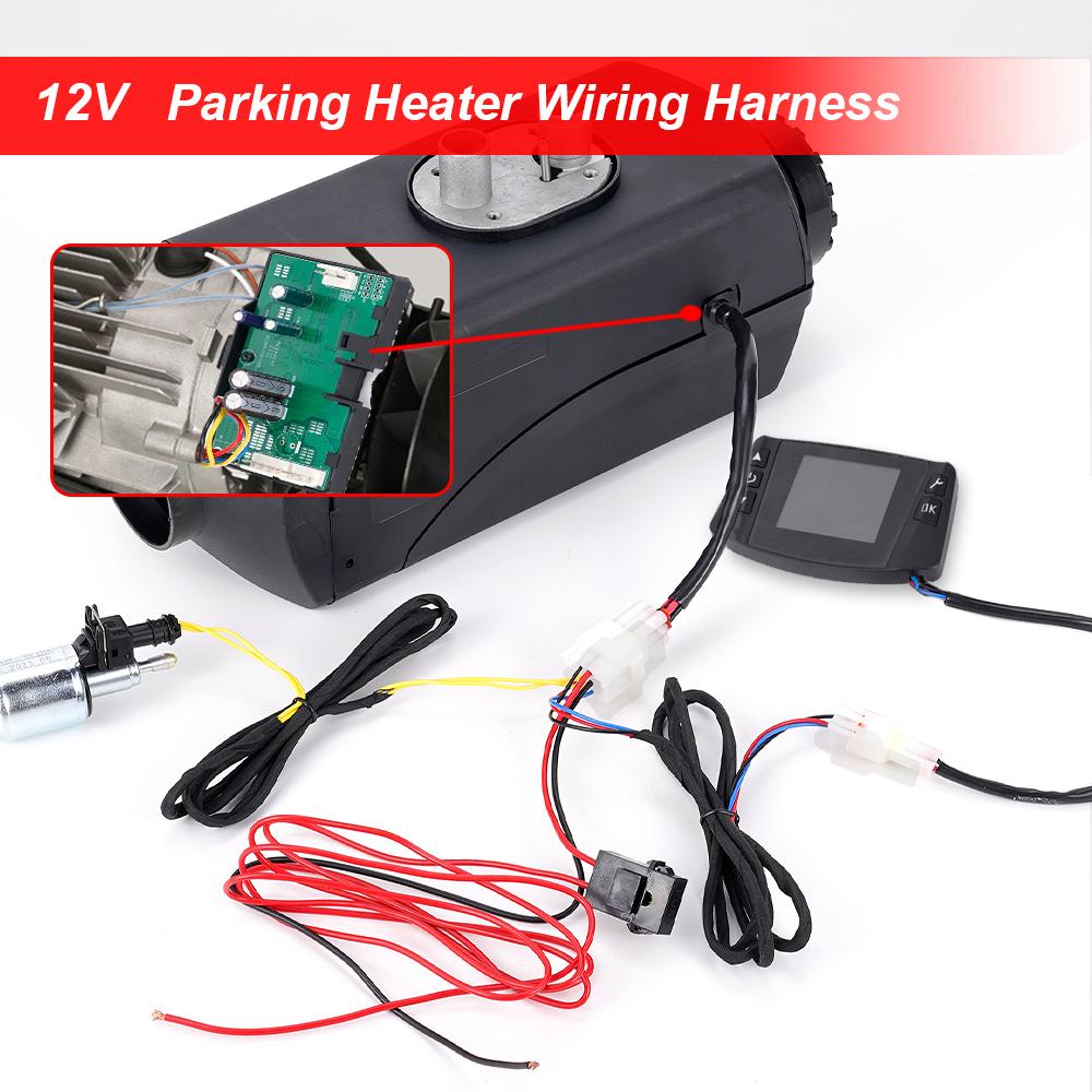 Parking Heater Replacement Parts 12/24V  Button Switch&Regular Remote Control & Dual Voltage Motherboard & Plug WireAccessories