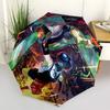 1pc Outdoor Umbrella with Anime Character Design - Automatic Opening/Closing, Portable 3-Fold Design, 8-Rib Iron Frame, Perfect Gift for Fans, Tr