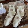 Female Autumn and Winter New Stereo Dot Lovely Cartoon All Match In Tube Socks