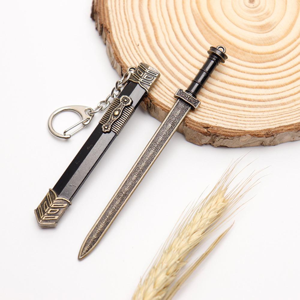Ancient Mini Sword KeyChain 12cm Scabbard Key Ring Toy Weapon Key Chain Women