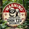 Vintage Tin Shih Tzu Dog Metal Wall Art Home Bar Garage Decor Sign