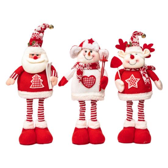 Weihnachtspuppen-Ornament Weihnachtsmann Schneemann Elch Dekoration Festliche Baumdeko Weihnachtsfeierbedarf
