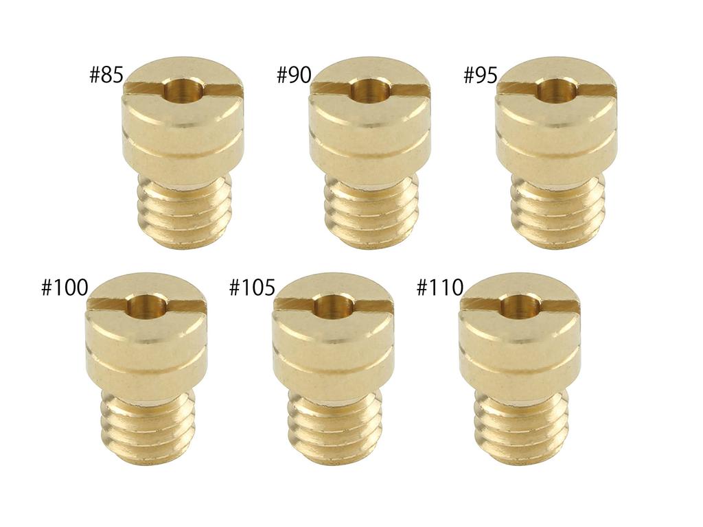 POSH 715609-10 Kit de gicleurs principaux pour moto 6 gicleurs principaux Kit KEIHIN PC18/PC20/PB16/PB18/CVK20 (5X6.7) (Rond/Petit)