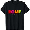 Cool Men's Women's Kids Colorful Rome Italy Graphic Design T-Shirt
