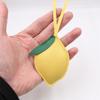 Lovely PU Leather Lemon Keychain Car Keyring Cartoon PU Leather Hanger Fashion Fruit Bag Pendant Bag Ornament