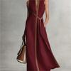 Women's Casual Dresses Sleeveless Lace Up Dresses for Woman 2026 Summer Simple Loose Cotton Linen Long Dress Ropa Para Muje Robe