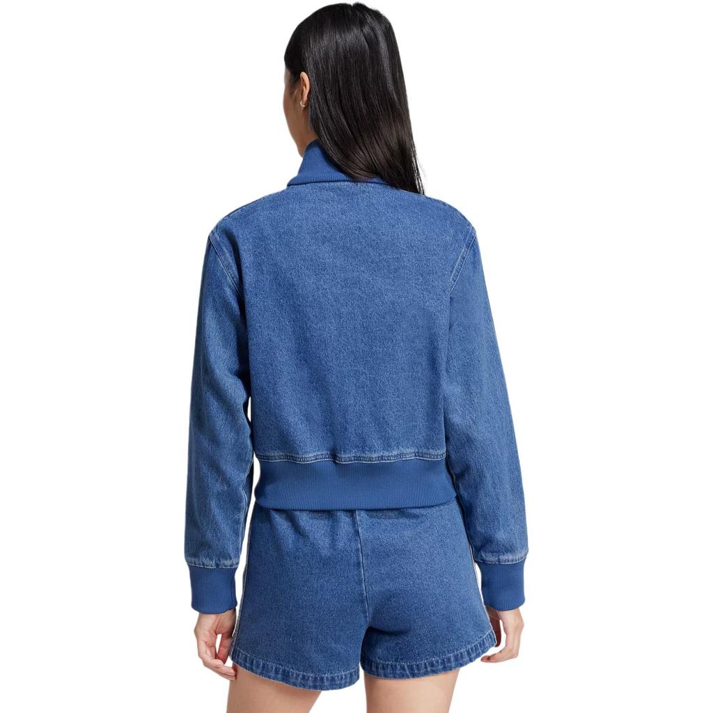 adidas Womens Adicolor Denim Track Top Indigo Denim Women Streetwear JD2570