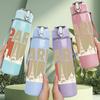 1PC Paris City Building Letter Art 750ml Color Plastic Sports Water Bottle Leakproof Flip Straw Lid Suitable for Sports Office Home Use